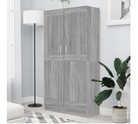 vidaXL Bibliothèque Étagère à Livres Meuble de Rangement Organisateur Salle de Séjour Maison Intérieur Sonoma Gris 82,5x30,5x150 cm Bois d'Ingénierie