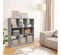 Vidaxl Bibliothèque Sonoma Gris 97,5x29,5x100 Cm Bois D'ingénierie Multicolore
