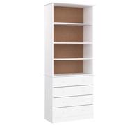 vidaXL Bibliothèque tiroirs ALTA blanc 77x35x186,5cm bois massif pin 353954