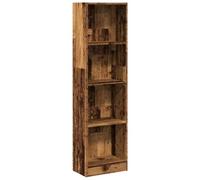 vidaXL Bibliothèque Vieux Bois 40x24x176 cm Bois d'ingénierie, étagère à Livres, Porte-Livres, Support à Livres, Armoire de Rangement