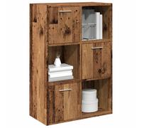 Vidaxl Bibliothèque Vieux Bois 60,5x30x90 Cm Bois D'ingénierie Multicolore