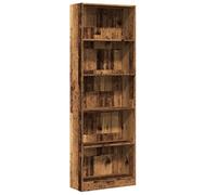 vidaXL Bibliothèque Vieux Bois 60x24x176 cm Bois d'ingénierie, étagère à Livres, Porte-Livres, Support à Livres, Armoire de Rangement