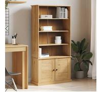 Vidaxl Bibliothèque Vigo 85x35x170 Cm Bois Massif De Pin Marron