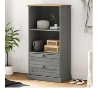 vidaXL Bibliothèque VIGO gris 60x35x114,5 cm bois massif de pin 353186