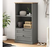 vidaXL Bibliothèque VIGO gris 60x35x114,5 cm bois massif de pin 353186