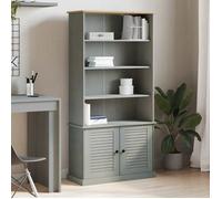 vidaXL Bibliothèque VIGO en bois massif de pin gris 85x35x170 cm