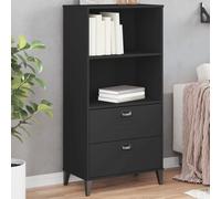 Vidaxl Bibliothèque Viken Noir 60x35x123 Cm Bois D'ingénierie Marron