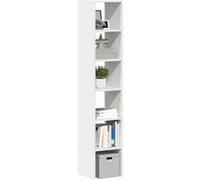 vidaXL Bibliothèques 2 pcs empilable blanc 30x30x80 cm bois ingénierie, étagère, étagère à livres, support de livre, armoire 858804 Blanc G