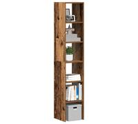 Vidaxl Bibliothèques 2 Pcs Empilable Vieux Bois Bois D'ingénierie Marron