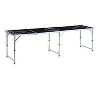 Table de bière-pong pliable 240 cm Noir