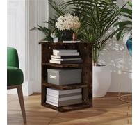 vidaXL Bijzetkast 35x35x55 cm bewerkt hout gerookt eikenkleurig826366 Marron G