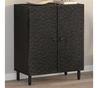 vidaXL Bijzetkast 60x33x75 cm massief mangohout zwart356821 Noir G