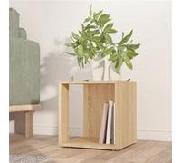 Bijzettafel 33x33x34,5 cm bewerkt hout sonoma eikenkleurig809011