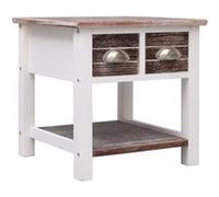 Table D'appoint Marron 40x40x40 Cm Bois De Paulownia Marron