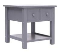 Bijzettafel 40x40x40 cm paulowniahout grijs284069