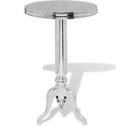 vidaXL Bijzettafel rond aluminium zilver243513 Argent G
