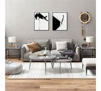 819409 vidaXL Tables d'appoint 2pcs Sonoma gris 40x40x35 cm Bois d'ingénierie