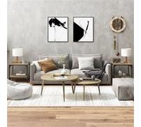 Vidaxl Tables D'appoint 2 Pcs Chêne Sonoma 40x40x40 Cm Bois Ingénierie Marron