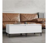 Vidaxl Tables D'appoint 2pcs Blanc Brillant 50x46x35cm Bois Ingénierie Blanc