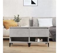 Vidaxl Tables D'appoint 2 Pcs Gris Béton 50x46x50 Cm Bois D'ingénierie Marron