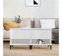 vidaXL Bijzettafels 2 st 50x46x50 cm bewerkt hout hoogglans wit819553 Blanc G