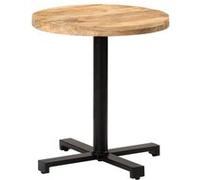 vidaXL Bistrotafel rond Ã˜70x75 cm ruw mangohout320267 Brun G