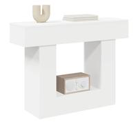 vidaXL Blanc 101 x 30 x 74 cm, table moderne, console rectangulaire, surface d'accentuation durable, rangement de la maison résistant à l'humidité, décoration fonctionnelle