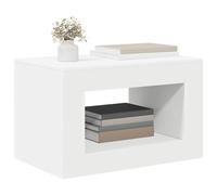 vidaXL Blanc, salon, table basse moderne, pièce d'accent rectangulaire, meubles de maison durables, surface utilitaire compacte, design minimaliste
