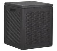 Vidaxl Bo?Te De Rangement De Jardin 90 L Noir Pp Noir