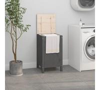 vidaXL Bo?te ¿¿ linge Gris 44x44x76 cm Bois massif de pin