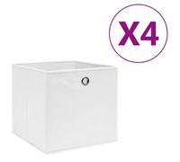 Vidaxl Bo?Tes De Rangement 4 Pcs Tissu Intissé 28x28x28 Cm Blanc