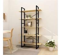 Vidaxl Bibliothèque À 5 Niveaux 100x30x175 Cm Bois De Pin Marron