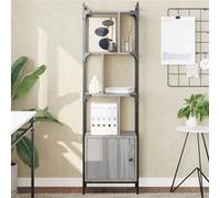 Bibliothèque avec Portes Étagère à Livres Chêne Sonoma Bois d'Ingénierie vidaXL