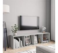 vidaXL Boekenkast/tv-meubel 143x30x36 cm betongrijs800265 Gris G