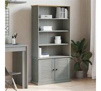 vidaXL Boekenkast VIGO 85x35x170 cm massief grenenhout grijs353198 Gris G