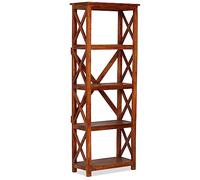 Bibliothèque Bois Massif D'acacia Finition 60x30x160 Cm - Vidaxl