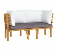 vidaXL Bois d'Acacia Massif Canapé de Jardin 2 Places avec Coussins Meuble de Terrasse Canapé de Terrasse Meuble de Jardin Canapé d'Extérieur