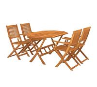 Vidaxl Mobilier À Dîner De Jardin 5 Pcs Bois D'acacia Solide