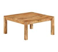 vidaXL Bois d'Acacia Massif Table Basse Table d'Appoint Table de Canapé Bout de Canapé Meuble de Salle de Séjour Salon Intérieur 80x80x40 cm