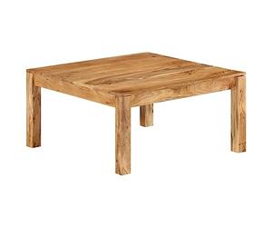 vidaXL Bois d'Acacia Massif Table Basse Table d'Appoint Table de Canapé Bout de Canapé Meuble de Salle de Séjour Salon Intérieur 80x80x40 cm