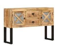 Vidaxl Buffet 110x30x74 Cm Bois De Manguier Brut Marron