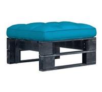 vidaXL Bois de Pin Imprégné de Noir Pouf Palette de Jardin Repose-pied de Patio Pouf d'Extérieur Repose-pied de Terrasse Table Basse de Terrasse G