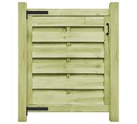 vidaXL Bois de Pin Imprégné Portillon Jardin Vert 100x100cm Terrasse Clôture