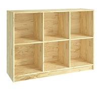 vidaXL Bois de Pin Massif Bibliothèque Etagère à Livres Armoire de Rangement Etagère sur Pied Meuble de Rangement Bureau Salon 104x33x76 cm