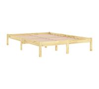 vidaXL Bois de Pin Massif Cadre de Lit Sommier à Lattes Lit Adulte Cadre à Lattes sur Pied Chambre à Coucher Intérieur 180x200 cm UK Super King