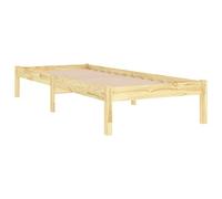 vidaXL Bois de Pin Massif Cadre de Lit Sommier à Lattes Lit Simple Lit Adulte Cadre à Lattes sur Pied Chambre à Coucher Intérieur 100x200 cm