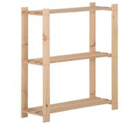 Etagère de stockage 3 niveaux 80x28,5x90 cm Bois de pin massif