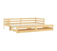 vidaXL Lit coulissant 2x(90x200) cm Bois de pin massif 3083694