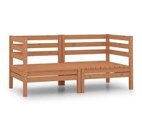 vidaXL Bois de Pin Solide Canapé à 2 Places de Jardin Canapé de Terrasse Canapé d'Extérieur Meuble de Patio Meuble 3082390