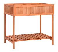 vidaXL Bois de Sapin Massif Jardinière à Herbes Lit Surélevé Table d'Herbes Jardin Patio Balcon Extérieur Arrière-Cour 80x60x80 cm